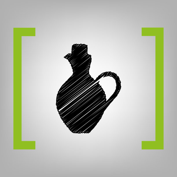 双耳罐标志黑色潦草图片下载