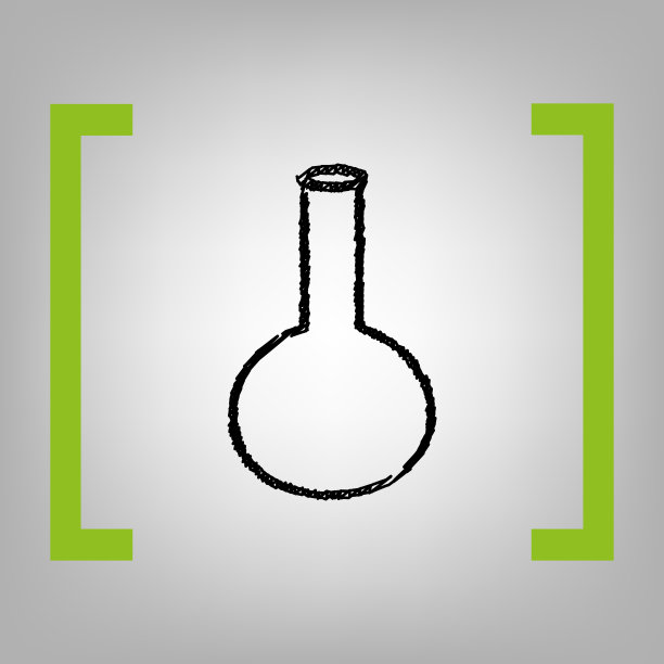 管实验室玻璃标志黑色图片下载