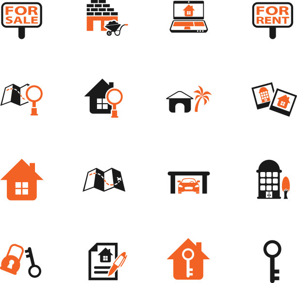 房地产图标集图片下载