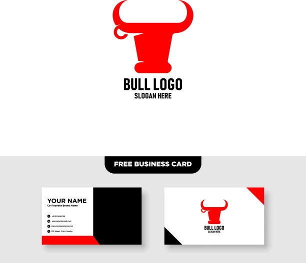 公牛标志模板免费名片模型图片下载