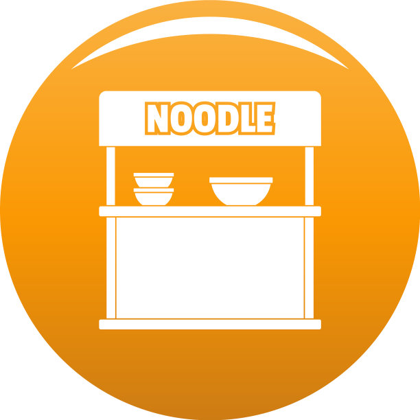卖面条的图标橙色图片下载