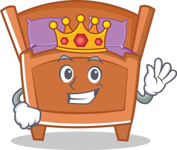 可爱的国王床人物卡通图片下载