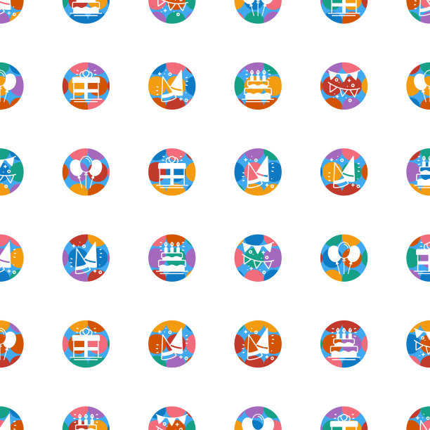 生日聚会庆祝无缝模式图片下载