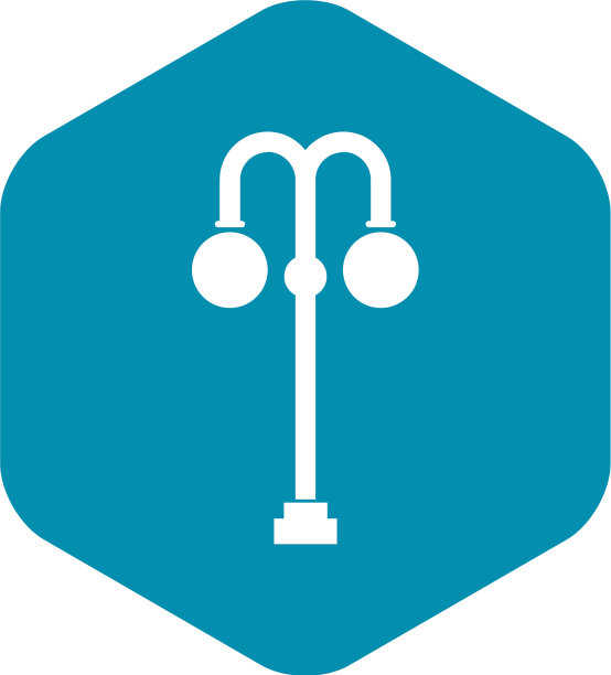 路灯图标简约风格图片下载