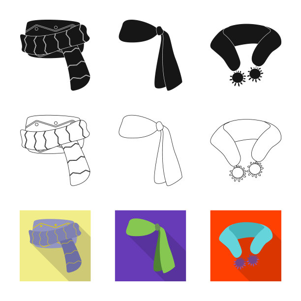 围巾和披肩符号的设计图片下载