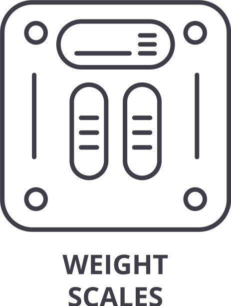 重量秤线图标概念重量秤图片下载