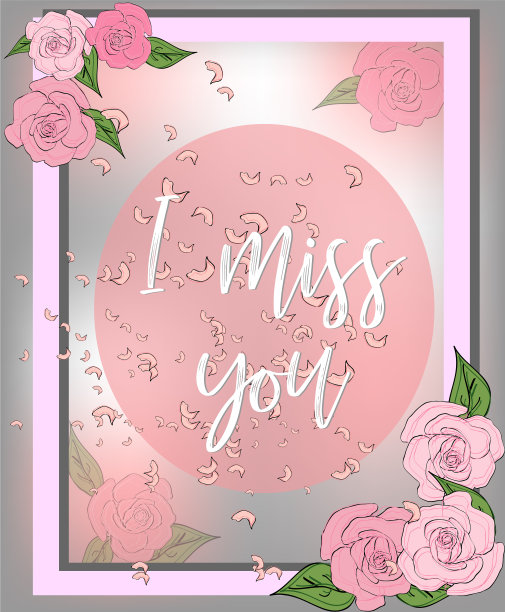 美丽的背景与玫瑰和题词图片下载