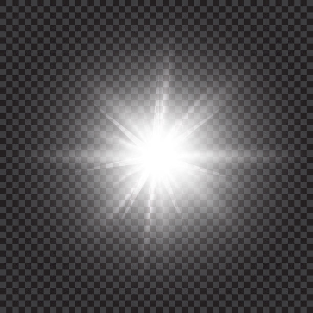 辉光效应星爆与闪光图片下载