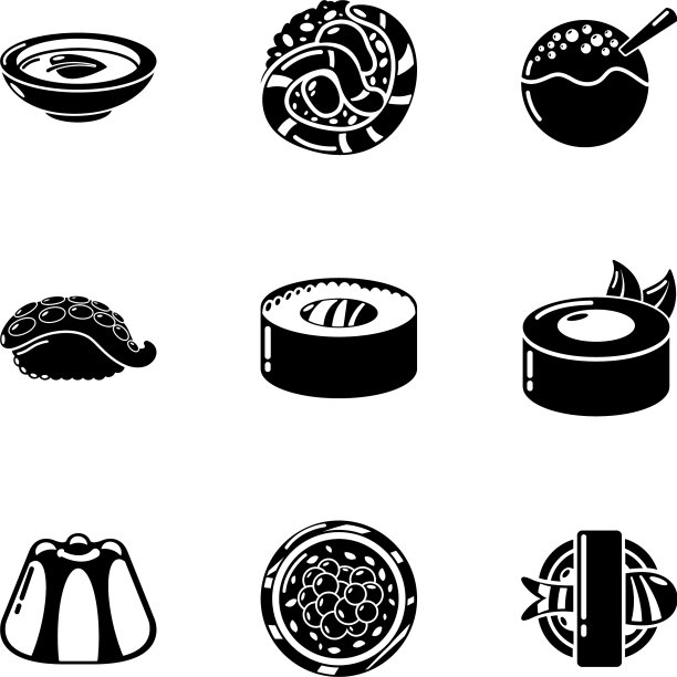 白鱼图标设置简单的风格图片下载