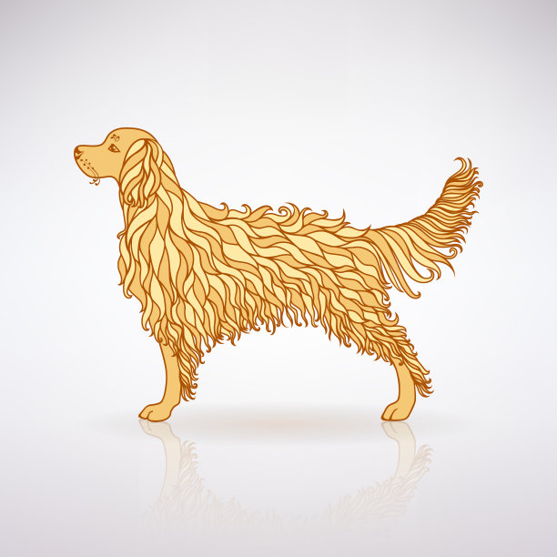 程式化的黄狗图片下载