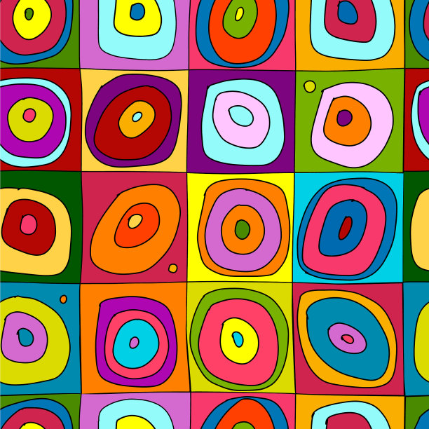 抽象圆无缝图案为您设计图片下载