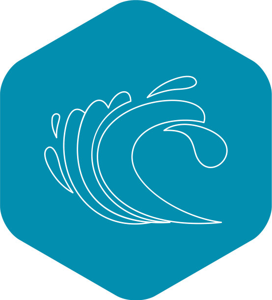 水波飞溅图标轮廓风格图片下载