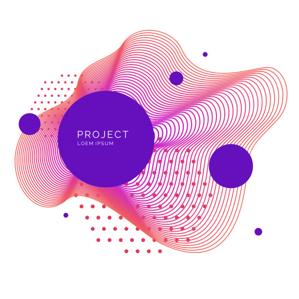 时尚抽象艺术与平面几何背景图片下载