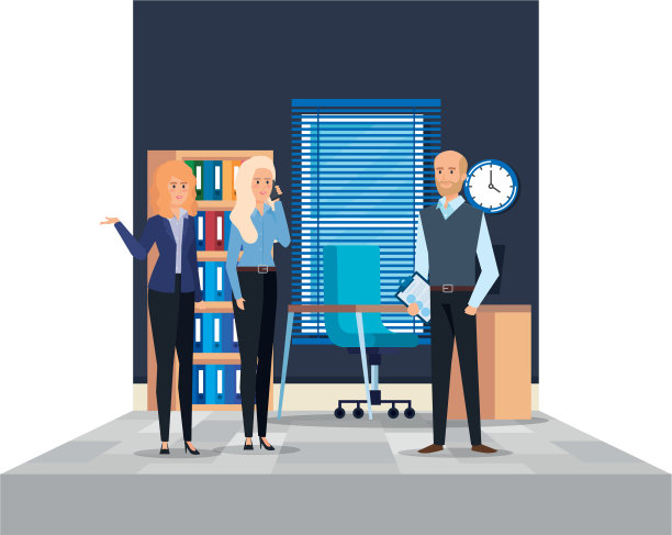 商务人士在办公室的场景图片下载