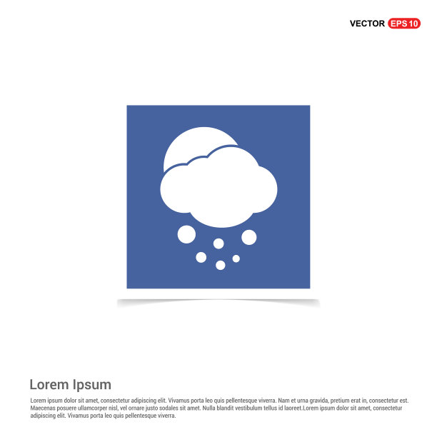 太阳云图标-蓝色相框图片下载