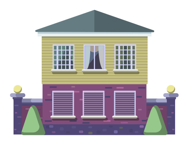 房子有一部分篱笆，一个灯笼和一个图片下载