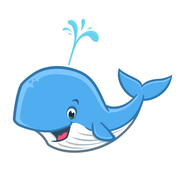 一个快乐的鲸鱼的设计元素图片下载