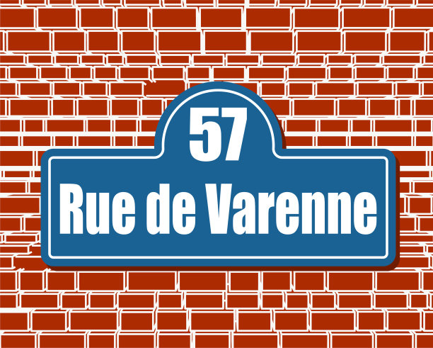 有巴黎街道名称的街道标志图片下载