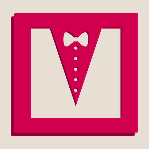 燕尾服与弓轮廓灰度图片下载