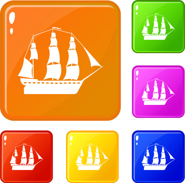 帆船图标设置颜色图片下载