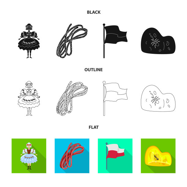 设计的传统和旅游图标集图片下载