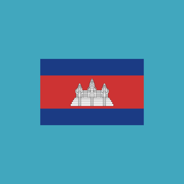 柬埔寨国旗图标在平面设计图片下载