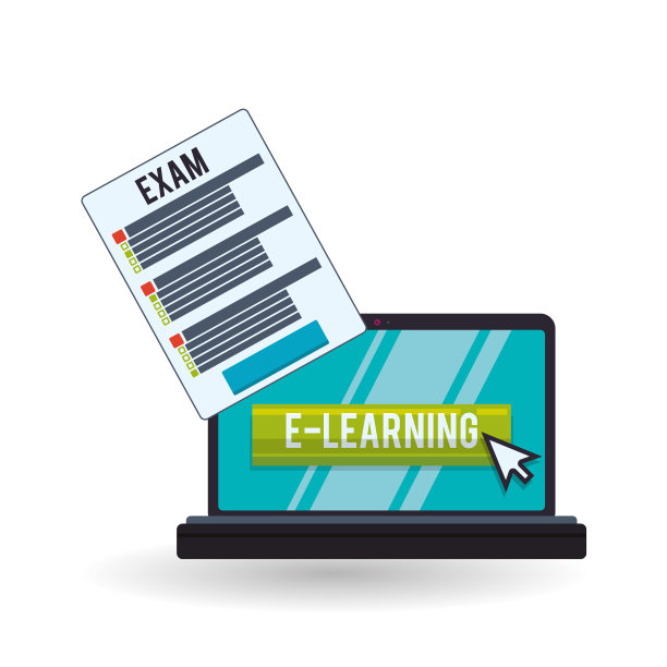 E-learning设计教育图标孤立图片下载