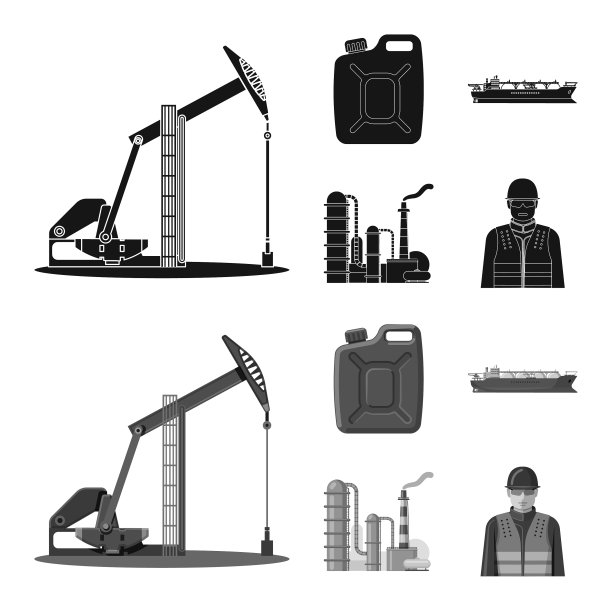 孤立对象的油气标志收集图片下载