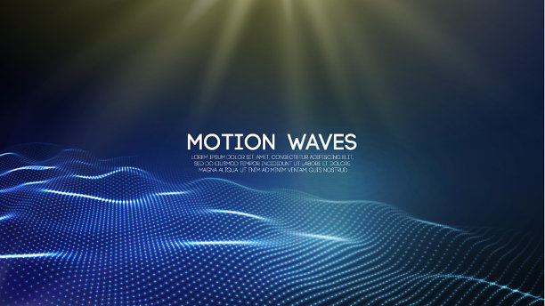 三维发光抽象数字波粒子图片下载