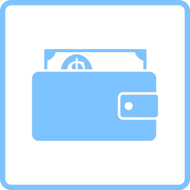 带有现金图标的钱包图片下载