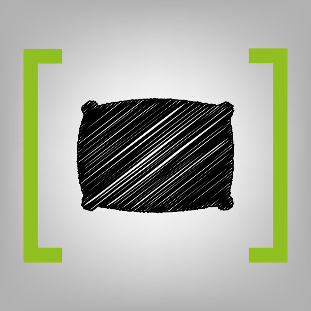 枕头上黑黑的涂鸦图片下载