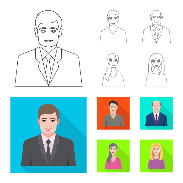 发型及职业标志设计图片下载