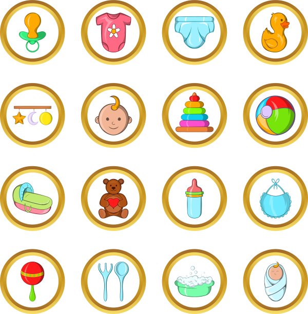 宝宝套装卡通风格图片下载