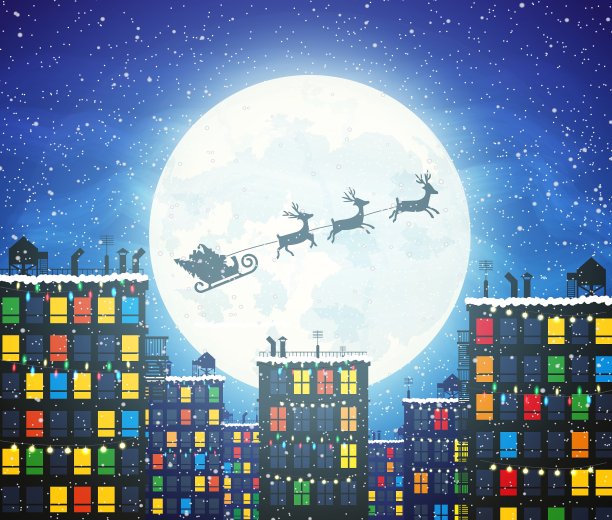 冬季城市城市景观城市剪影图片下载