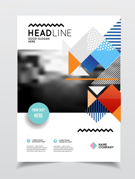 商业演示与照片和几何图片下载