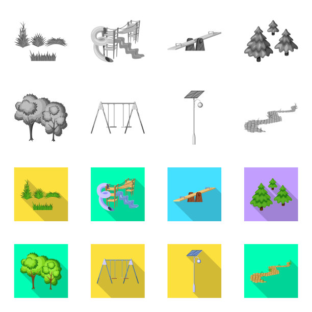 孤立对象的城市和街道标志集图片下载