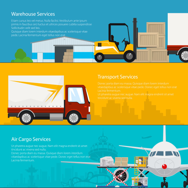 一套货物交付横幅图片下载