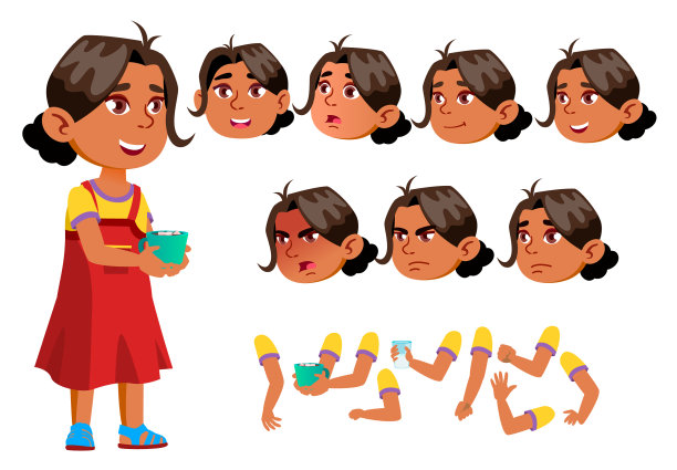 阿拉伯穆斯林女孩，孩子，青少年活跃图片下载