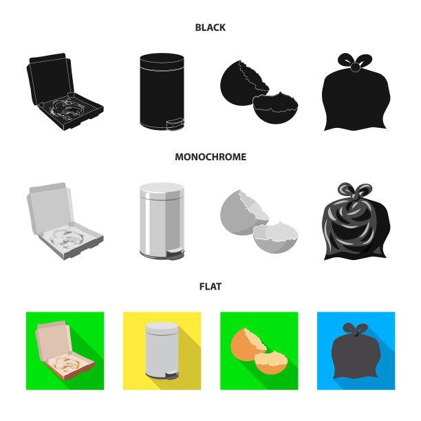 孤立的转储对象和转储的排序标志集图片下载