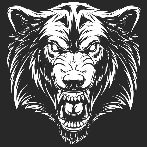 凶猛的狼的首领图片下载