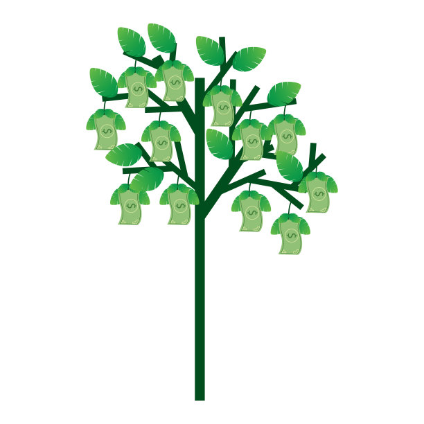 能挣钱的树说明经济状况图片下载