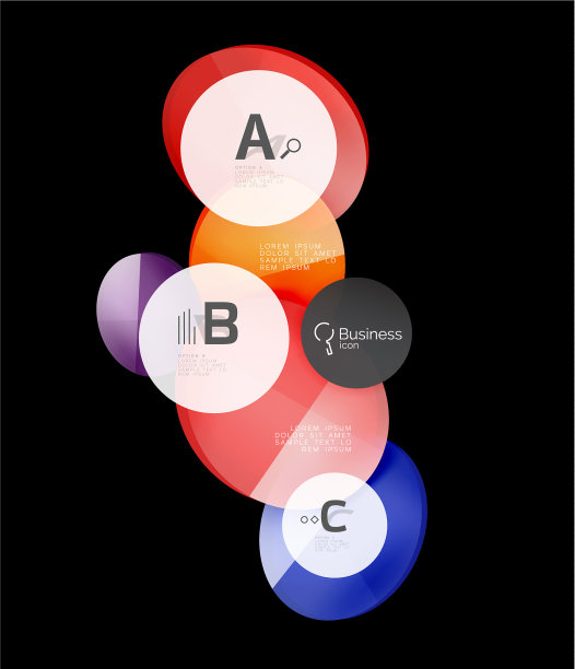 光滑的玻璃在黑色上圈出气泡图片下载