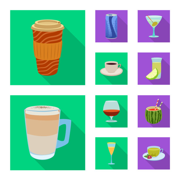 饮料和酒吧标志集图片下载