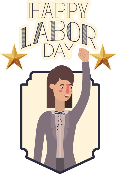 商业女性庆祝劳动节头像图片下载