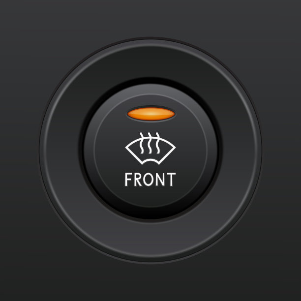 前面的玻璃加热按钮汽车仪表板元素图片下载