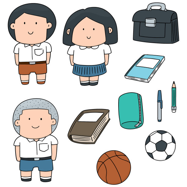 学生和文具套装图片下载