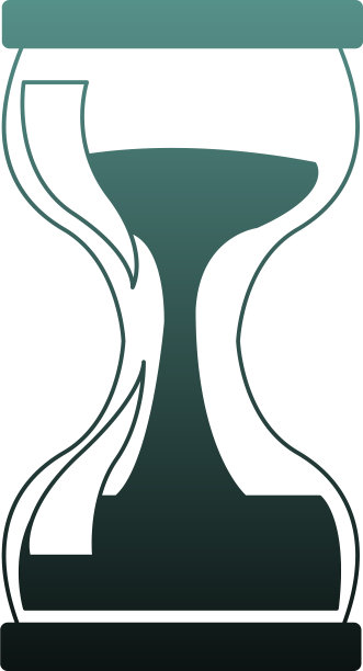 沙漏古董符号蓝线图片下载
