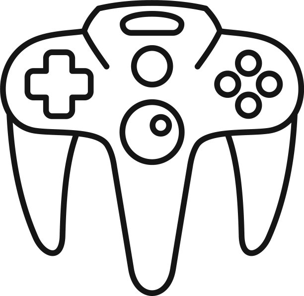 未来的游戏控制器图标轮廓风格图片下载