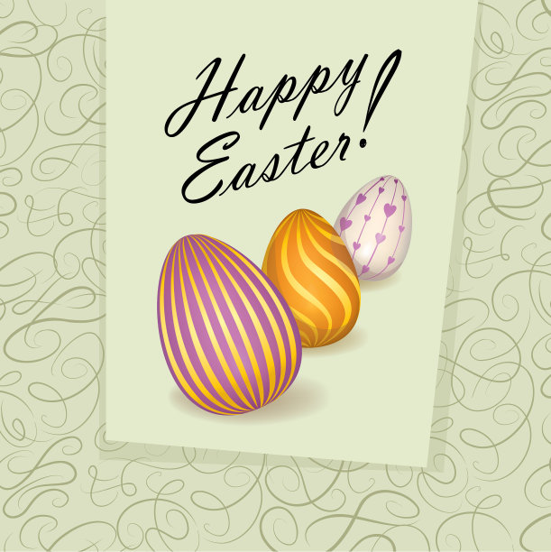 复活节贺卡复活节彩蛋快乐图片下载