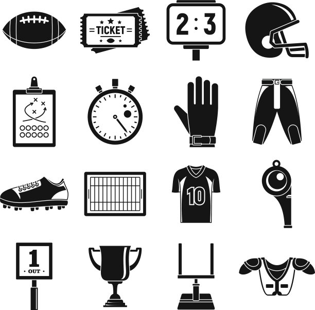 美式足球偶像设定了简单的风格图片下载